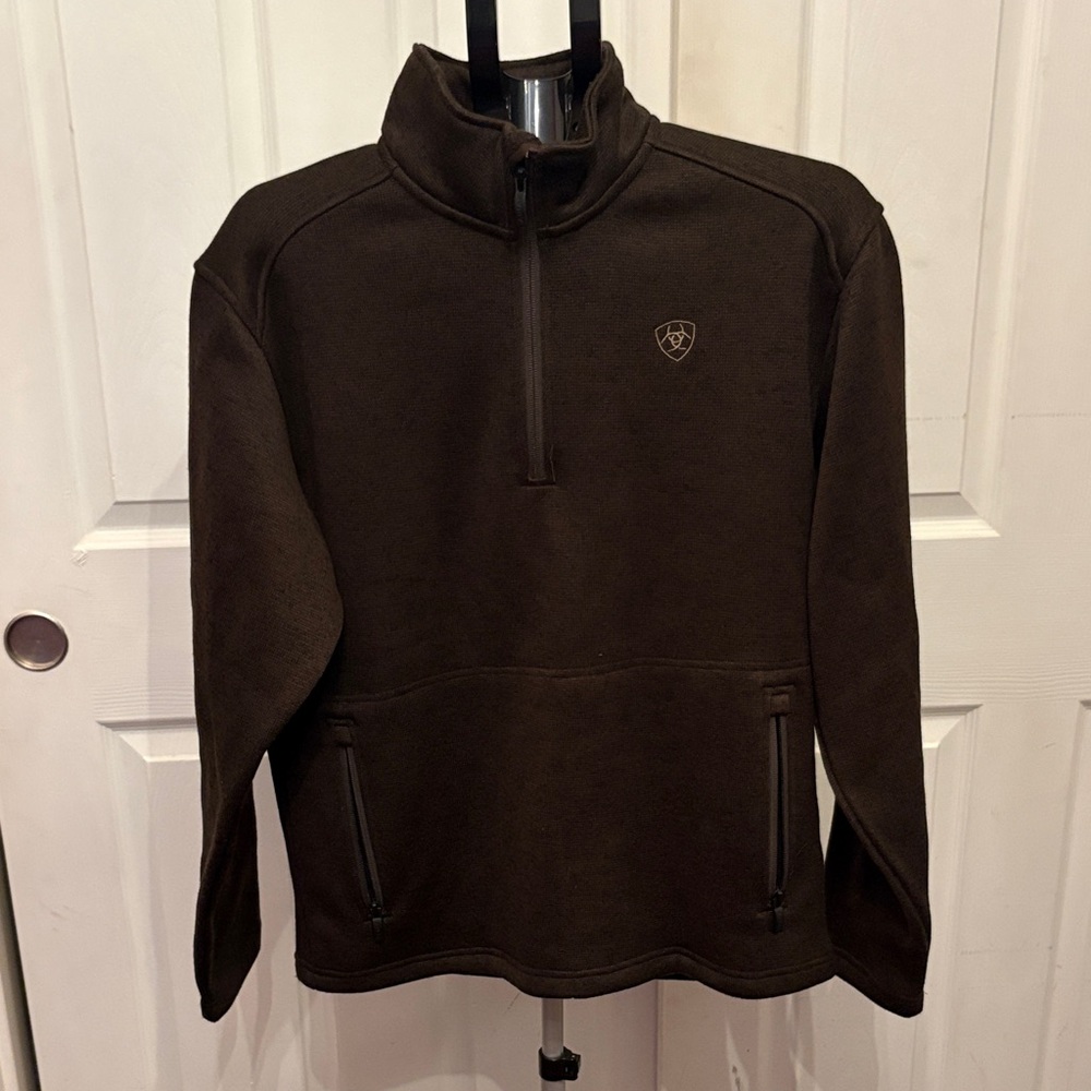 Ariat Chocolate Brown Quarter-Zip Pullover